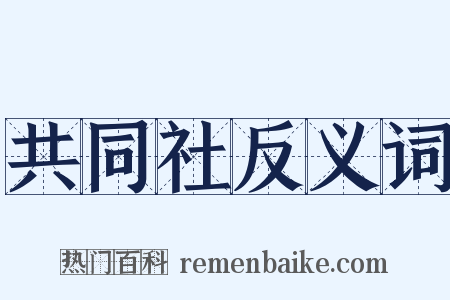 共同社反义词是什么意思的图片